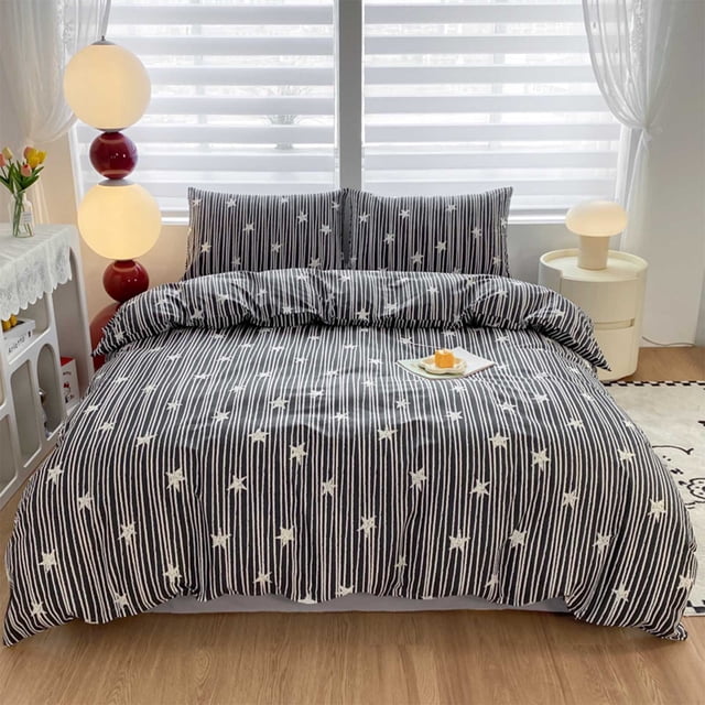 Nilvkv Bed Four Piece Gift Set Home Textile Sanding Four Piece Fashion Austerity Style