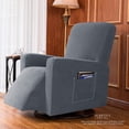 thumbnail image 4 of Subrtex Housse Extensible pour Fauteuil Inclinable 1 Pce, Housse Texturée à Carreaux avec Poches, 4 of 6