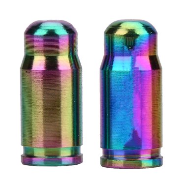 Bike Nozzle Valve Caps, 2 Pcs/Lot TC4 Titanium Alloy Mountain Road Bicycle Valve Cap for Inner Tube Gas Nozzle for Inner Tube Gas Nozzle Mountain Bike Bicycle Dust Caps[Colorful]