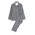 thumbnail image 2 of LSLJS Ensembles de Pyjama pour Hommes Décontractés Vêtements d'Intérieur Hauts à Manches Longues Pantalons Col Rabattu Pyjamas de Nuit Ensembles de Détente, Vêtements de Nuit pour Hommes Cadeaux pour Hommes, 2 of 3