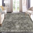 thumbnail image 2 of HOMERRY Indoor Area Rug 8' x 10' Washable Rug Large Modern Boho Rug Traditional Rug Contemporary Floor Cover Living Room Mat, Green, 2 of 7