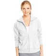 thumbnail image 1 of Hanes Womens ComfortSoft EcoSmart Full-Zip Hoodie Sweatshirt, S, White, 1 of 2