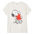 thumbnail image 2 of Peanuts Women's Plus Snoopy Boyfriend Fit Tee, 2 of 3