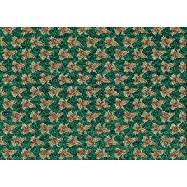 Ahgly Tapis Rectangulaire Lavable en Machine Intérieur Transitionnel Vert Armée, 2 Pieds x 4 Pieds