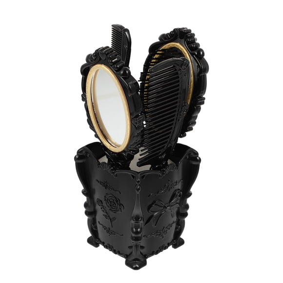 Shisuyan 5pcs Salon Hair Brush Desktop Decorative Hair Comb Brush Set with Storage Holder