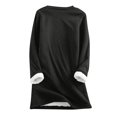 thumbnail image 5 of IROINID Liquidation Chandail de Noël pour Femmes Imprimé Manches Régulières Automne Hiver Ample Vacances Détente Manches Col Rond Chemise Hauts,Noir, 5 of 5