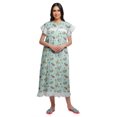 thumbnail image 2 of Moomaya Chemise de Nuit d'Allaitement à Col Rond Imprimée pour Femmes en Coton, 2 of 6