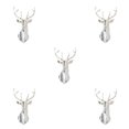 thumbnail image 1 of Decodeary Personalized Home Style With 3D Mirror Deer Wall Stickers Acrylic 3D Deer Head Mirror Wall Sticker Multifunctional silver M 5Set, 1 of 6
