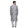 thumbnail image 3 of Atasi Designer Kurta Pajama For Men Printed Straight Kurta Set Summer Clothing, 3 of 5