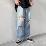 Product category Men's Jeans | Product title Pants Trousers Jeans Men's Plus-Size Loose Leg Fashion Street Wide Style Denim Pants for Everyday Wear