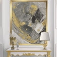 thumbnail image 2 of Designart Marbre Or et Noir II Art mural encadré, 2 of 3