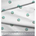 thumbnail image 3 of Soimoi Moss Georgette Fabric Leaves & Floral Block Print Sewing Fabric Yard 42 Inch Wide, 3 of 3