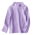 thumbnail image 1 of DPTALR Chemises pour Enfants Garçons Filles Couleur Unie Col Rond Manches Longues, 1 of 5