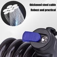 thumbnail image 4 of UsRHHA Portable Bicycle Lock Steel Cable with PVC, Rust Proof Weather Resistant No Charge Needed, Bike Lock with 2 Keys Mounting Bracket, 4 of 6