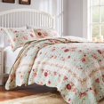 thumbnail image 1 of Ensemble de Courtepointe Rose Antique Bleu 2 Pcs Twin/TG, 1 of 9