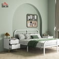 thumbnail image 2 of HOMCOM Bedside Table with 2 Storage Drawers for Bedroom, Living Room, 2 of 10