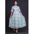 thumbnail image 2 of Bimba Leaves Ladies Button Down Print Dress A-Line Cocktail Party Shirt Dress-XX-Large, 2 of 5