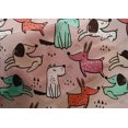 thumbnail image 5 of oneOone Cotton Silk Light Pink Fabric Dog Cartoon Craft Projects Decor Fabric Printed By The Yard 42 Inch Wide-SL, 5 of 5