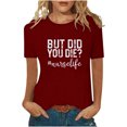 thumbnail image 1 of Pompotops Hauts de Mode pour Femmes T-Shirts Imprimés Amusants Décontractés Blouse Chemise Imprimée, 1 of 5