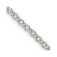 thumbnail image 1 of Diamond2Deal 925 Sterling Silver 2.5 mm Rolo Chain Necklace for Women 24", 1 of 5