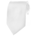 thumbnail image 1 of TopTie Unisex Necktie Solid Color White Regular Tie, 1 of 7