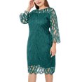 thumbnail image 4 of LSLJS Fashion Women Sexy Plus Size Long Sleeve Splicing Perspective Sequin Dress, 4 of 5
