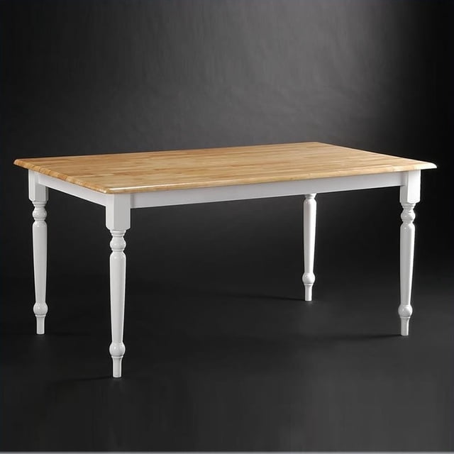 Boraam Windsor Ferme 36 "x 60" Table à Manger en Blanc et Naturel