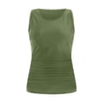 thumbnail image 5 of MIASHUI Ensemble de Tankini pour Femme Haut de Bikini avec Short de Bain Tenue de Plage et de Piscine Vert Armée,P, 5 of 5