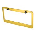thumbnail image 4 of Unique Bargains Aluminum Alloy License Plate Frame Cover 2 Hole for Car Front Rear License Plate Holder with Screws Caps Gold Tone, 4 of 7