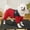Red, variant on Seyotauo Dog Winter Coat Soft Fleece Pullover Pajamas, Dog Cold Weather Jacket, Warm Pullover Doggie Winter Thermal 4-Legged Onesie Jumpsuit,High Collar Snowsuit Sweater for Dogs
