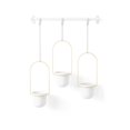 thumbnail image 3 of Triflora Suspendu Planteur Blanc / Brass, 3 of 7