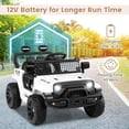 thumbnail image 3 of OLAKIDS 12V Ride On Truck, Battery Powered Electric Vehicle for Kids with Remote Control, Foldable Reflective Mirror, Spring Suspension, Music, LED Lights, Ride on Toy for 3+ Boys Girls, 3 of 9