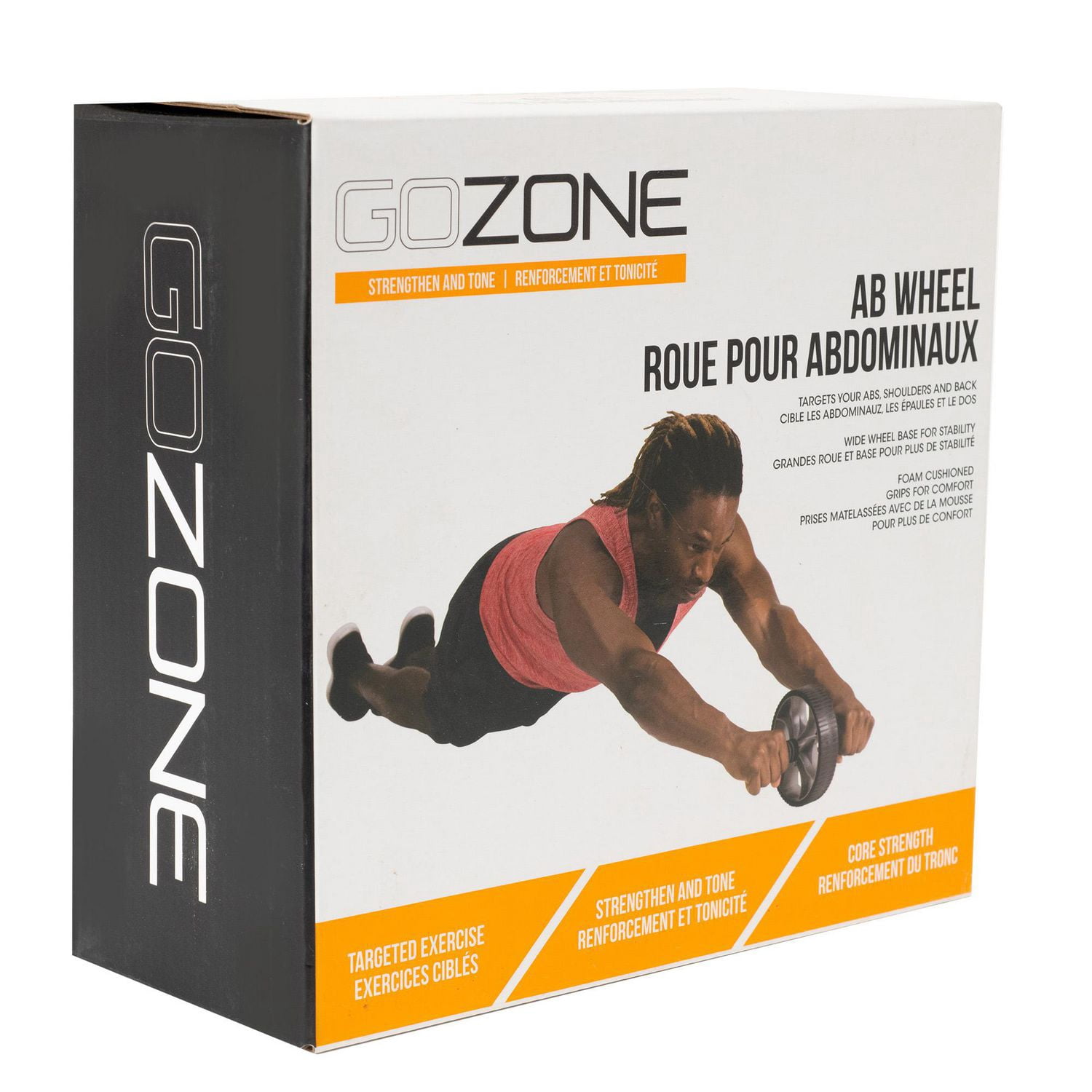 Roue pour abdominaux GoZone – Gris/noir