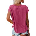 thumbnail image 4 of Hiiyo T-Shirt pour Femme à Manches Courtes, Col Ras du Cou, T-Shirt d'Été Décontracté (P-5TG), 4 of 6