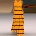 thumbnail image 2 of Dvkptbk Women's 2024 Robes d'Été Mode à Rayures Imprimées Sans Manches à Col en V à Étages Fluides Robe de Plage Vacances Fête Longue Robe Débardeur Maxi, 2 of 5