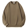 thumbnail image 1 of Jalioing Chandails Décontractés d'Hiver pour Hommes, Unis, Basiques, à Manches Longues, Col Ras du Cou, Doublés en Molleton, Chandails à Enfiler, 1 of 2