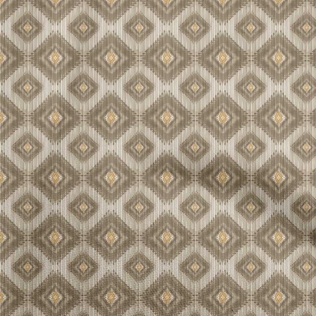 oneOone Georgette Viscose Light Brown Fabric Asian Ikat Sewing Craft Projects Fabric Prints By Yard 42 Inch Wide