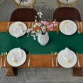 thumbnail image 3 of XINQIHANG Velvet Table Runner Rustic Style,Linen Farmhouse Table Runner for Dining Room Kitchen Party Dresser Décor,14x95 Inches,Dark Green, 3 of 7