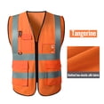 thumbnail image 3 of Mens Safe Vest, High Visibility Protective Work Clothes, Outdoor Work Belt, Reflective Strip, 3 of 4