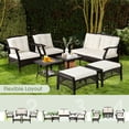 thumbnail image 3 of Gymax Ensemble de Conversation pour Patio en Rotin 7 Pcs avec Coussins et Housse Imperméable, 3 of 9