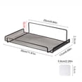 thumbnail image 3 of EGNMCR Punch Free Storage Rack Home Wall Mounted Router Storage Rack Home TV Set Top Box Storage Rack Router Storage Rack With Two Nonmarking Hooks Metal Storage Rack, 3 of 7