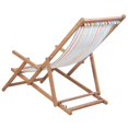 thumbnail image 2 of vidaXL Chaise de Plage Pliante Tissu et Cadre en Bois Multicolore, 2 of 5
