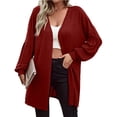 thumbnail image 1 of Babysbule Cardigans pour Femmes Liquidation Mode Femmes Cardigan Ample à Manches Longues Blouse Haut Blouse Liquidation, 1 of 6