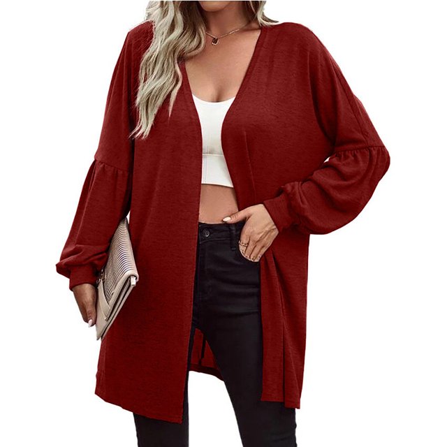Babysbule Cardigans pour Femmes Liquidation Mode Femmes Cardigan Ample à Manches Longues Blouse Haut Blouse Liquidation