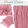 thumbnail image 4 of Wrinkled Napkin 6 Pack Bohemian Gauze Cheese Napkins Ruffle Decorative Cloth Napkins for Wedding Party Home Dining(Pink) Rkxzt, 4 of 8
