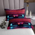 thumbnail image 3 of Go Kart Quilt Set Karting Bedspread Set Twin,Race Cars Coverlet Set Racing Extreme Sport Quilted,Neon Lights Room Decor, 3 of 3