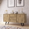 thumbnail image 2 of Simpli Home Buffet Bas en Bois d'Acacia Massif, Couleur Blé Doré, 2 of 7
