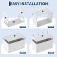 thumbnail image 3 of YUSAZENS 99 Gallon Outdoor Storage Box, HDPE Material, Weather Resistant, Large Patio Organizer Bin White, 3 of 8