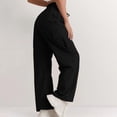 thumbnail image 3 of Pants for Women Loose Drawstring Pocket Casual Sports Jogger Overalls, 3 of 6