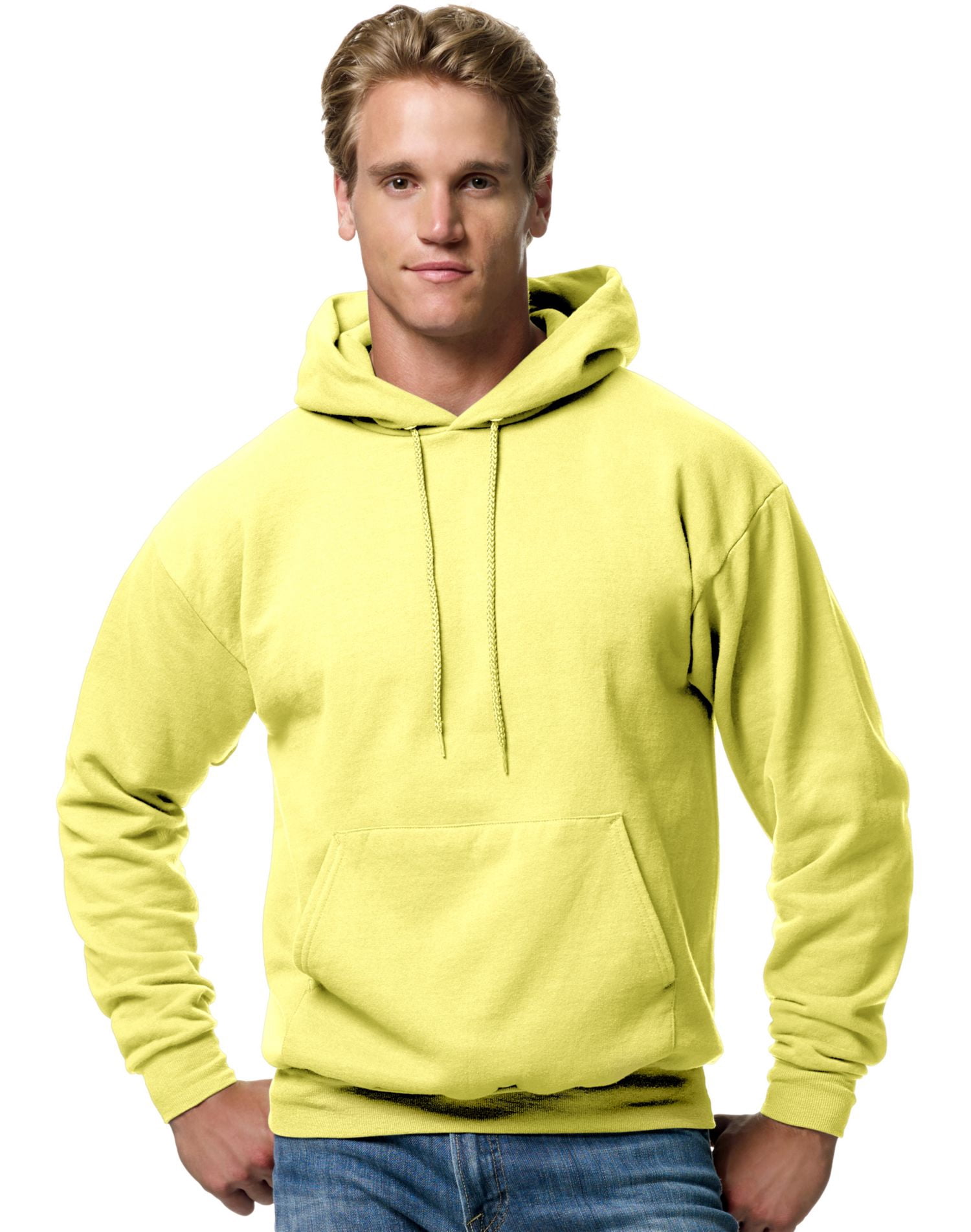 Hanes pour Hommes ComfortBlend EcoSmart Chandail à Capuchon en Molleton, m, Jaune